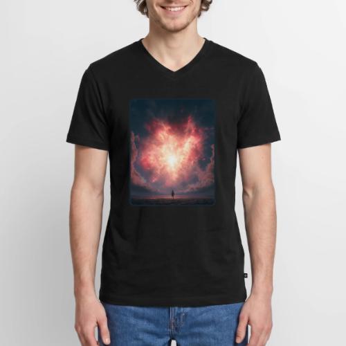 Supernova Sky Sci-Fi Artwork - Men's Premium Organic V-Neck T-Shirt