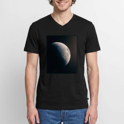 Crescent Moon Celestial Artwork - Men's Premium Organic V-Neck T-Shirt