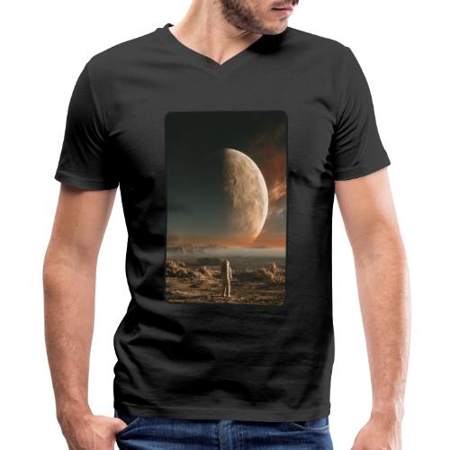 Astronaut on an Alien Moon - Men's Premium Organic V-Neck T-Shirt