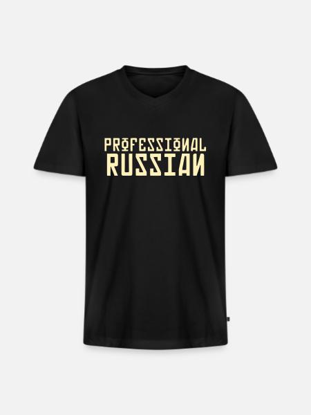 FPS Russia Professional Russian MP Long Sleeve Shi - Men's Premium Organic V-Neck T-Shirt - black