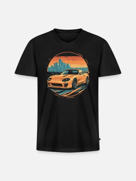 rx 7 fc - Men's Premium Organic V-Neck T-Shirt - black