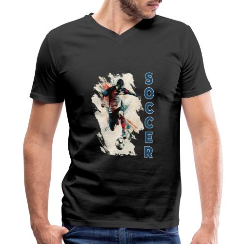 Soccer Power Move - Men's Premium Organic V-Neck T-Shirt