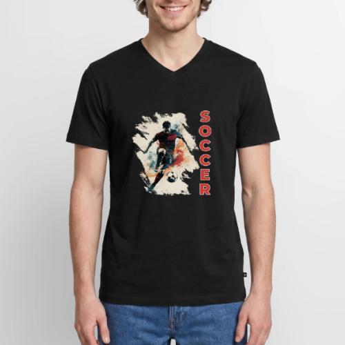Soccer Blaze - Men's Premium Organic V-Neck T-Shirt