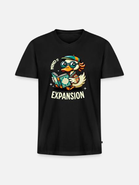 mind expansion - Men's Premium Organic V-Neck T-Shirt - black