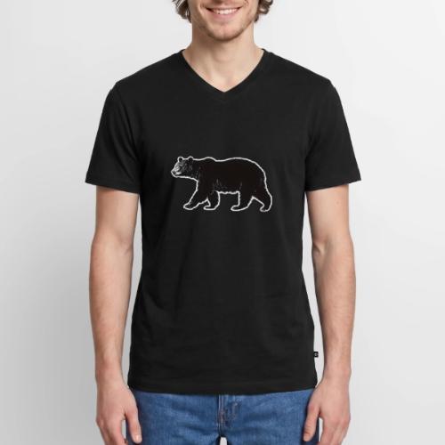Midnight Black Bear - Men's Premium Organic V-Neck T-Shirt