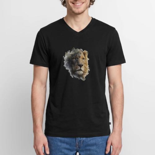Forest-Soul Lion - Men's Premium Organic V-Neck T-Shirt