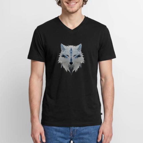 Ivory Grace Wolf - Men's Premium Organic V-Neck T-Shirt