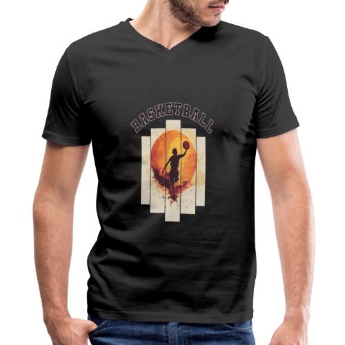 Basketball again and again - Men's Premium Organic V-Neck T-Shirt