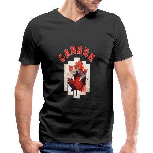 Heart of Canada Art - Men's Premium Organic V-Neck T-Shirt
