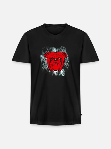 Red Dog Beer - Men's Premium Organic V-Neck T-Shirt - black