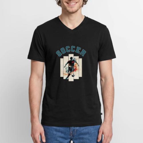 Soccer Mode On - Men's Premium Organic V-Neck T-Shirt