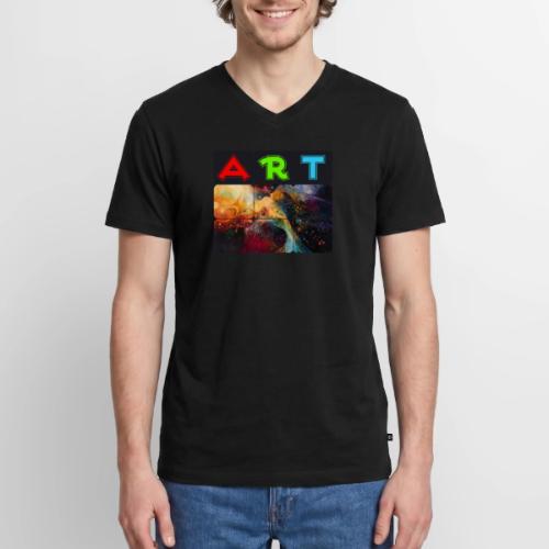 Waves of Art - Men's Premium Organic V-Neck T-Shirt