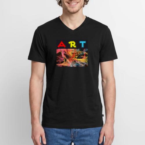Chaotic Threads of Art - Men's Premium Organic V-Neck T-Shirt
