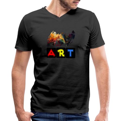 Pulse of Art - Men's Premium Organic V-Neck T-Shirt