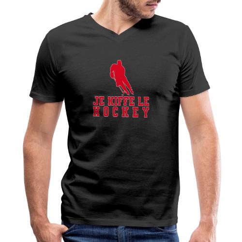 I love hockey - Men's Premium Organic V-Neck T-Shirt