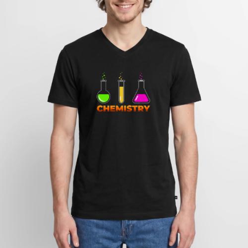 Chemistry: Elements in Motion - Men's Premium Organic V-Neck T-Shirt