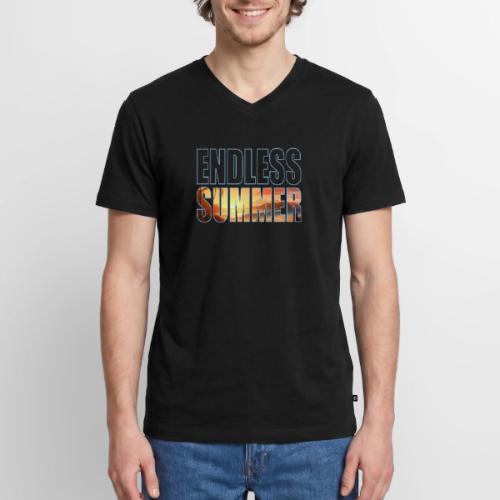 Golden Summer Vibes - Men's Premium Organic V-Neck T-Shirt
