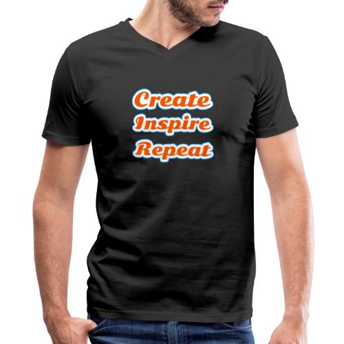 Create, Inspire, Repeat — Artist Life Script - Men's Premium Organic V-Neck T-Shirt