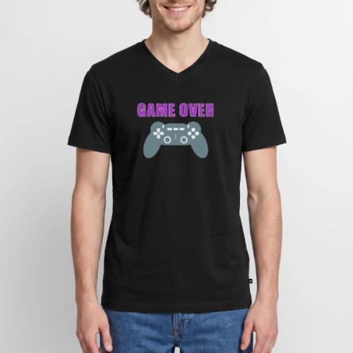 Game Over Gamer Controller Design - Men's Premium Organic V-Neck T-Shirt