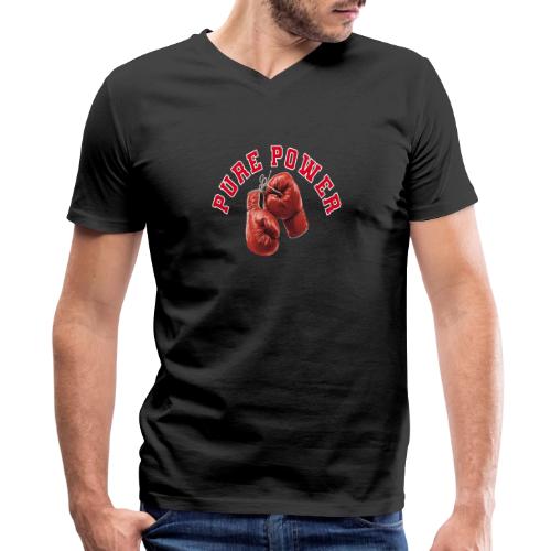 Boxing: Pure Power Punch - Men's Premium Organic V-Neck T-Shirt