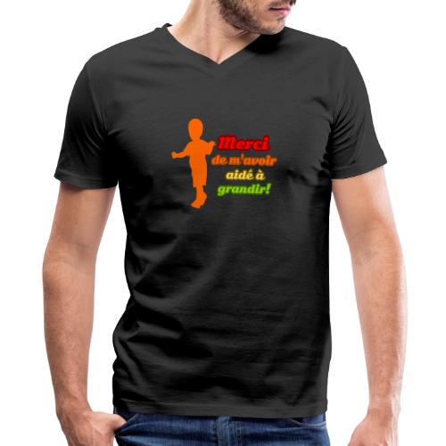 Growing Thanks to You - Men's Premium Organic V-Neck T-Shirt