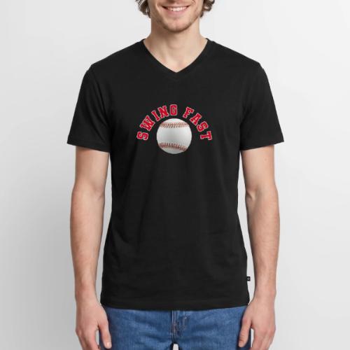 Baseball: Swing Fast Energy - Men's Premium Organic V-Neck T-Shirt