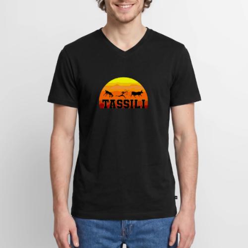 Algeria: Tassili Timeless - Men's Premium Organic V-Neck T-Shirt