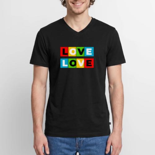 Love in Color - Men's Premium Organic V-Neck T-Shirt