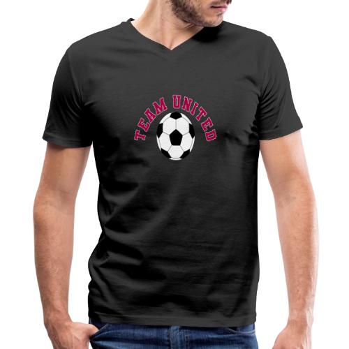 Team United Soccer Ball Sports Design - Men's Premium Organic V-Neck T-Shirt