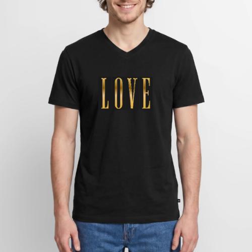 Golden Love - Men's Premium Organic V-Neck T-Shirt