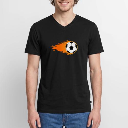 Soccer Ball - Men's Premium Organic V-Neck T-Shirt