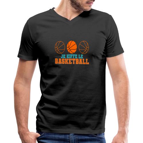 I love basketball - Men's Premium Organic V-Neck T-Shirt