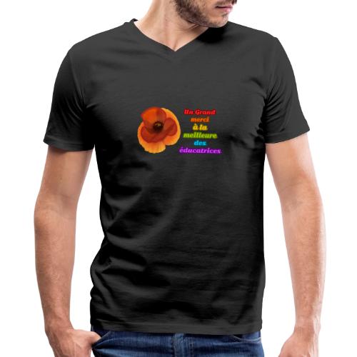 Thank you to the best educator - Men's Premium Organic V-Neck T-Shirt