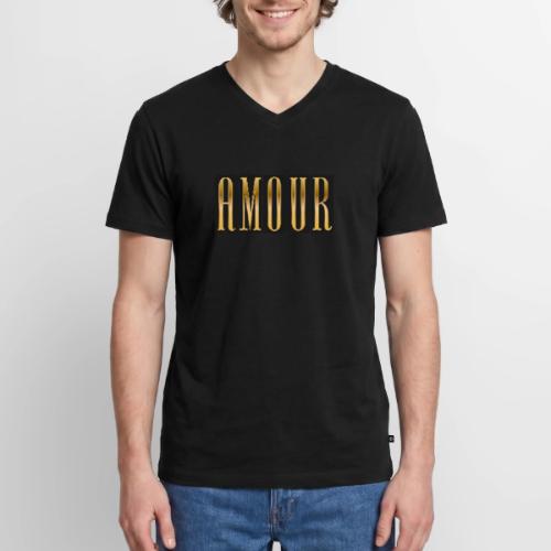 Golden Love - Men's Premium Organic V-Neck T-Shirt