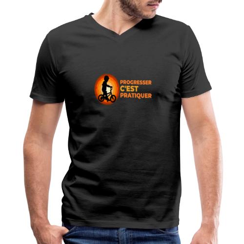 On the Move Towards Progress - Men's Premium Organic V-Neck T-Shirt