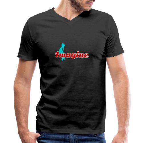 Imagine – Inspire Creativity & Dreams - Men's Premium Organic V-Neck T-Shirt