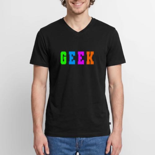 Certified Geek Mode - Men's Premium Organic V-Neck T-Shirt