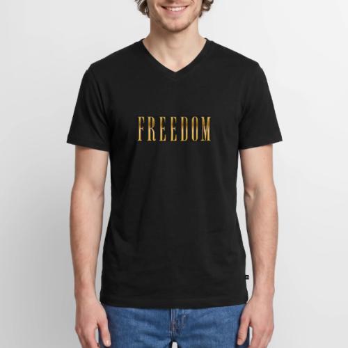 Freedom Shines - Men's Premium Organic V-Neck T-Shirt