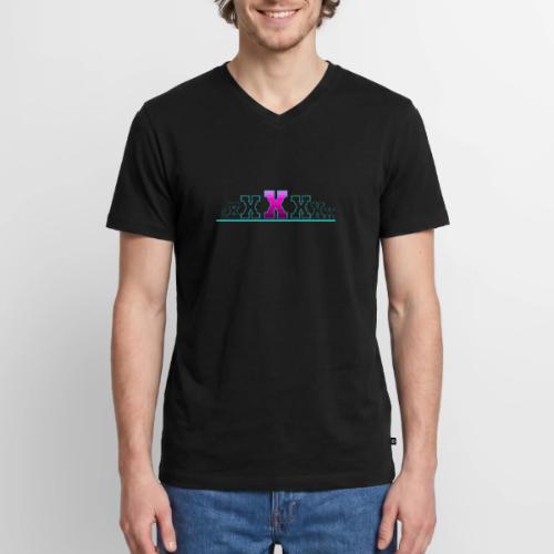 Letter X – Capital Varsity Alphabet Monogram - Men's Premium Organic V-Neck T-Shirt