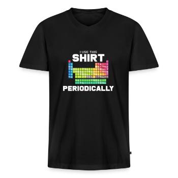 Periodic table - Men's Premium Organic V-Neck T-Shirt - black - Front - AI Model Male 178 light (178cm)