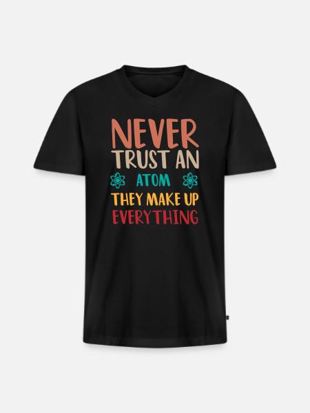 Make Up Everything - Men's Premium Organic V-Neck T-Shirt - black