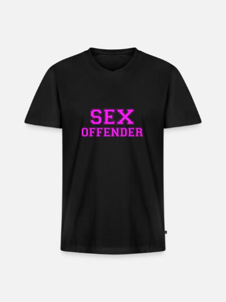 Sex Offender - Men's Premium Organic V-Neck T-Shirt - black