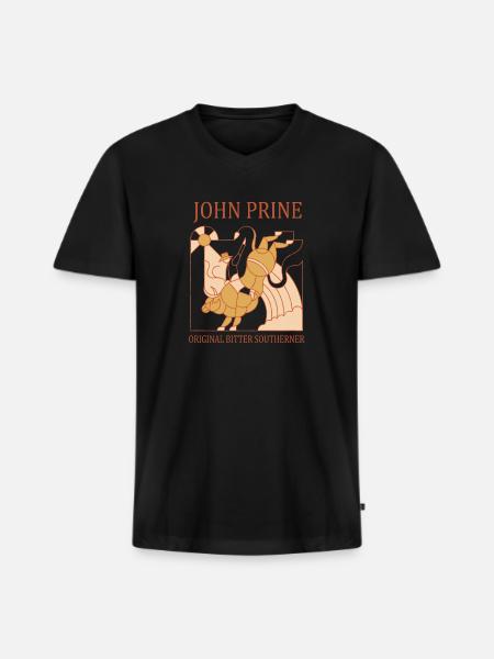 John Prine - Men's Premium Organic V-Neck T-Shirt - black