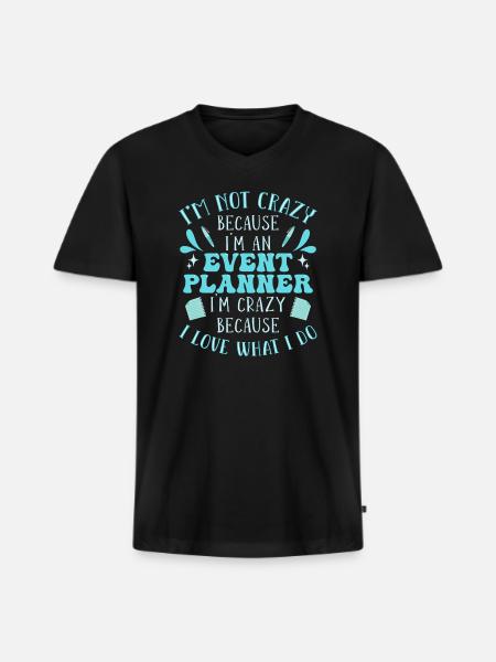 Event Planner - Men's Premium Organic V-Neck T-Shirt - black