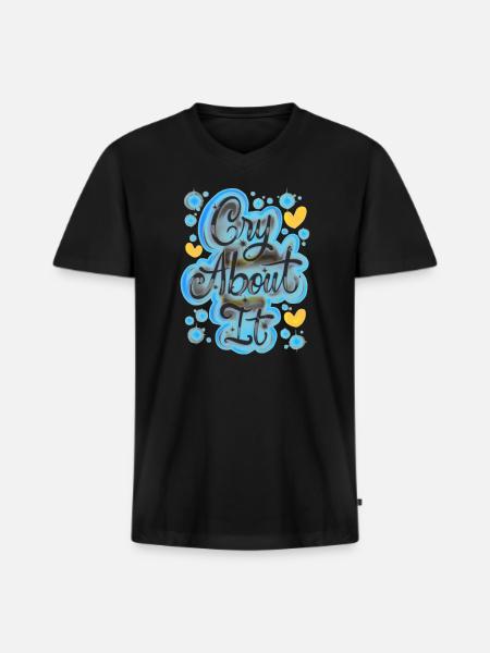 Sza Sos Merch - Men's Premium Organic V-Neck T-Shirt - black