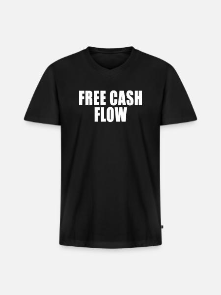 Free Cash Flow - Men's Premium Organic V-Neck T-Shirt - black