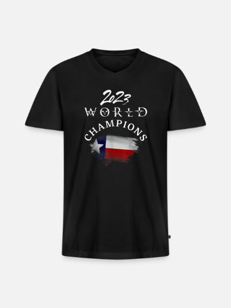 2023 world champions - Men's Premium Organic V-Neck T-Shirt - black