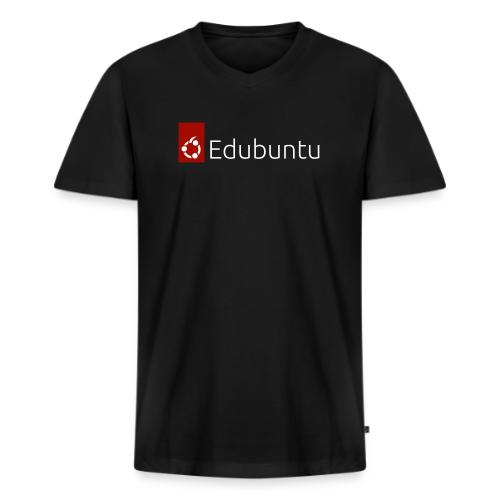 Edubuntu Logo 2023 - White - Men's Premium Organic V-Neck T-Shirt