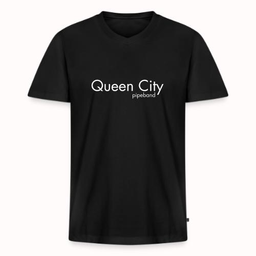 Queen City white - Men's Premium Organic V-Neck T-Shirt
