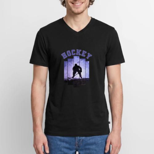 Hockey Warrior - Men's Premium Organic V-Neck T-Shirt